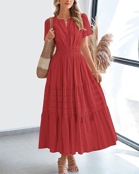 V-neck puff sleeve women's clothing