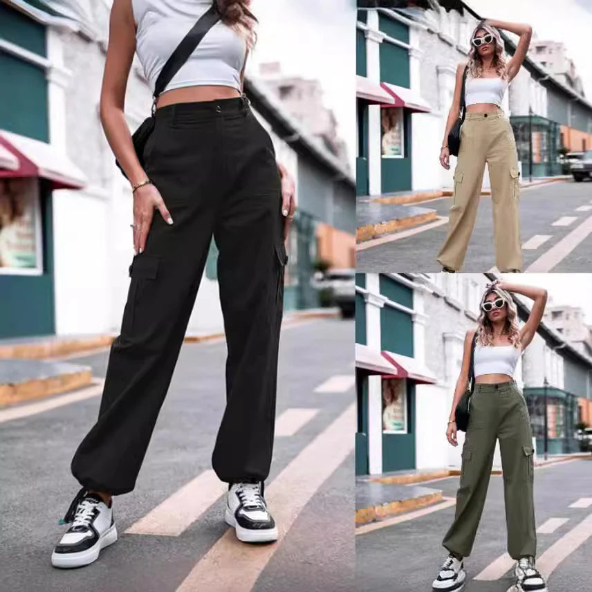 New Summer Casual Pants For Women Buttons