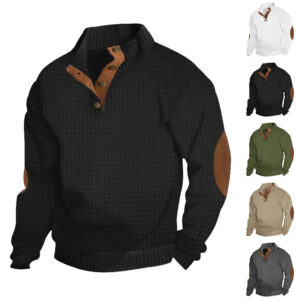 Casual stand-up collar long-sleeved knitted sportswear