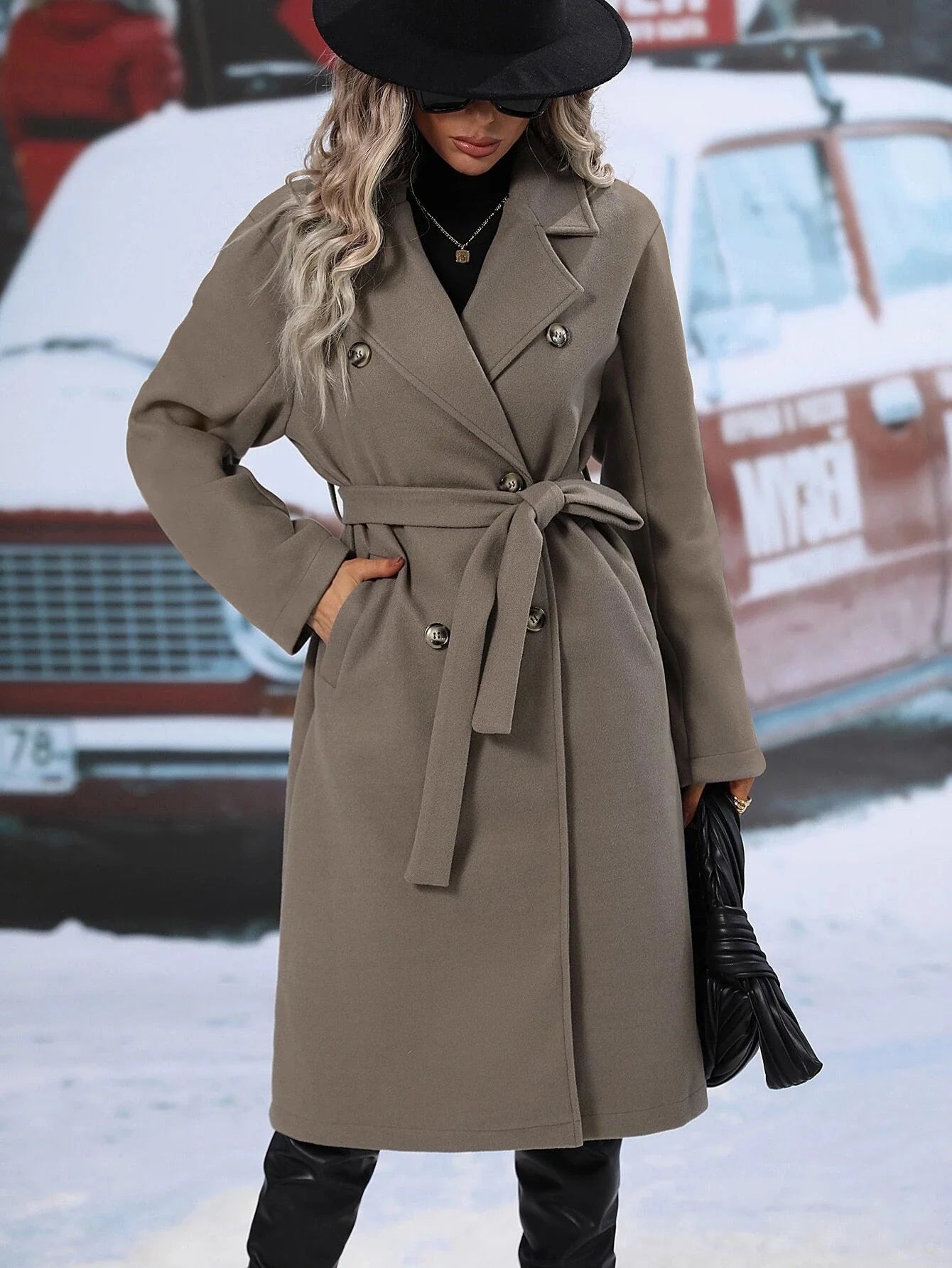 5E427BC5-77F3-631A-83E1-0A2A486D37EC.jpg New Style Suit Woolen Double-Breasted Coat For Women - Image 8