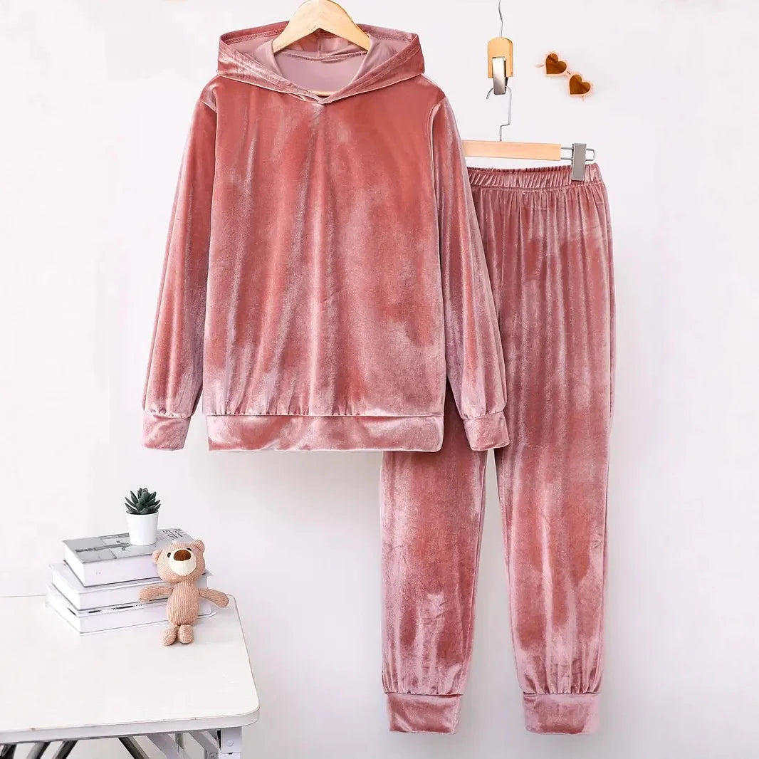 CB9ECF10-D8F5-10C0-4099-BEAEBFB79FB7.jpg New Women'S Flannel Hooded Long-Sleeved Sweatshirt